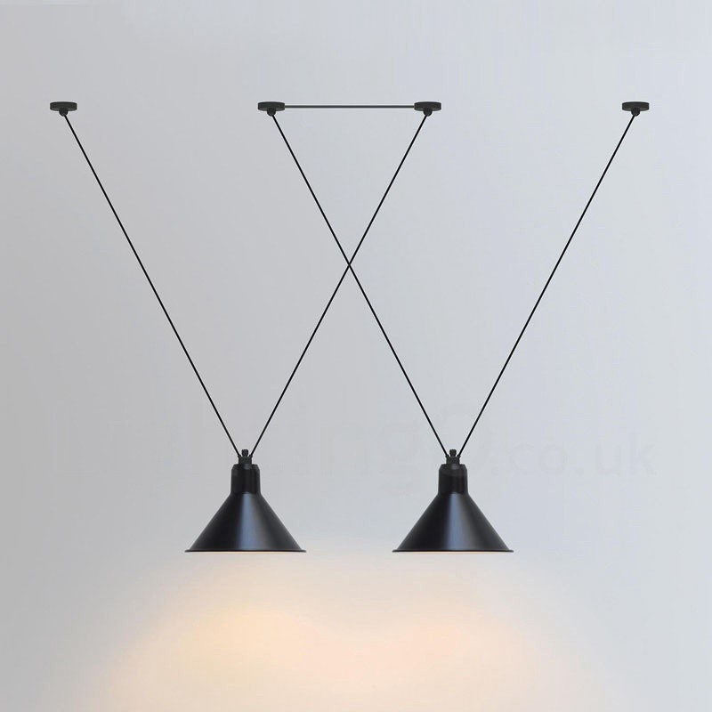 Plafonnier suspendu contemporain moderne à 3 lumières