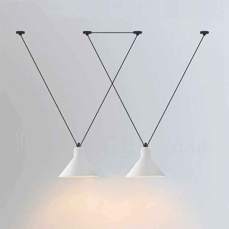 Plafonnier suspendu contemporain moderne à 3 lumières