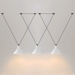Plafonnier suspendu contemporain moderne à 3 lumières