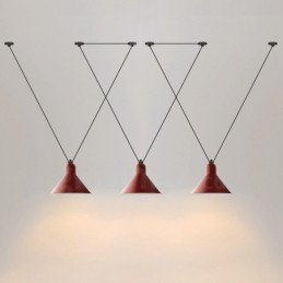 Plafonnier suspendu contemporain moderne à 3 lumières