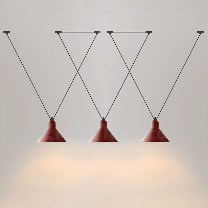 Plafonnier suspendu contemporain moderne à 3 lumières