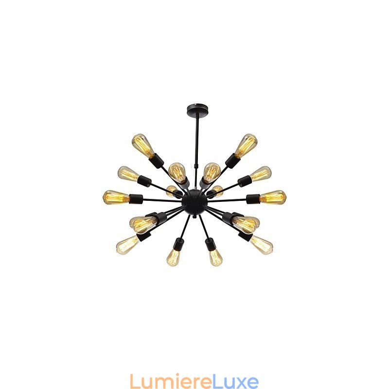 Lustre radial minimaliste de style nord-américain à 18 lumières