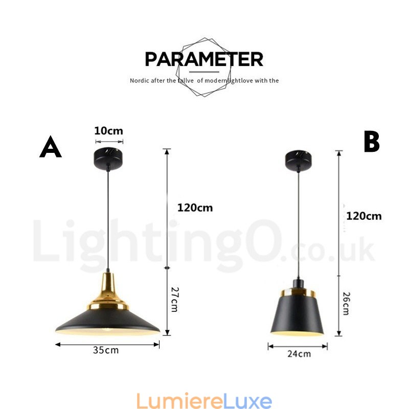 Plafonnier suspendu contemporain moderne à 1 lumière