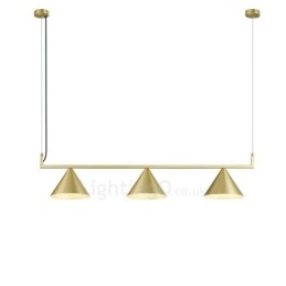 Plafonnier suspendu contemporain moderne à 3 lumières