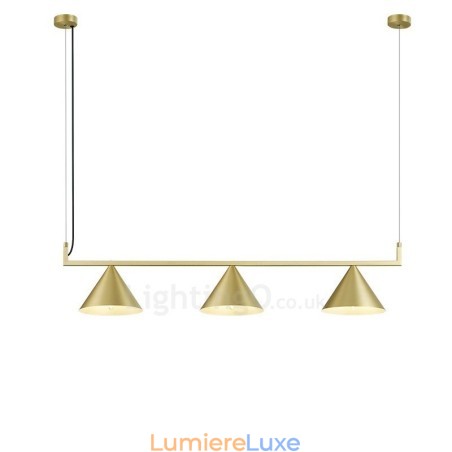 Plafonnier suspendu contemporain moderne à 3 lumières Plafonnier suspendu contemporain moderne à 3 lumières