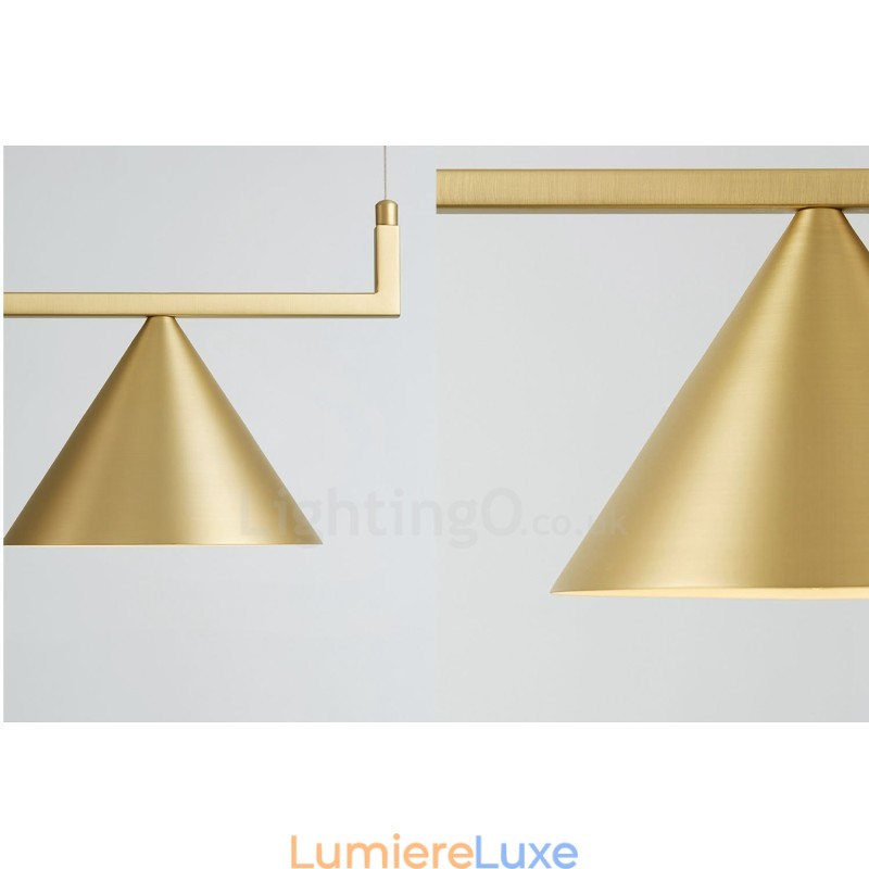 Plafonnier suspendu contemporain moderne à 3 lumières