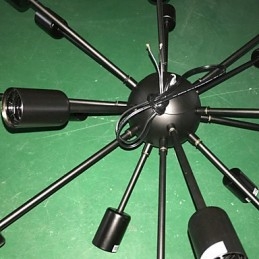 Lustre radial minimaliste de style nord-américain à 18 lumières