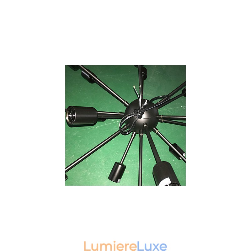 Lustre radial minimaliste de style nord-américain à 18 lumières