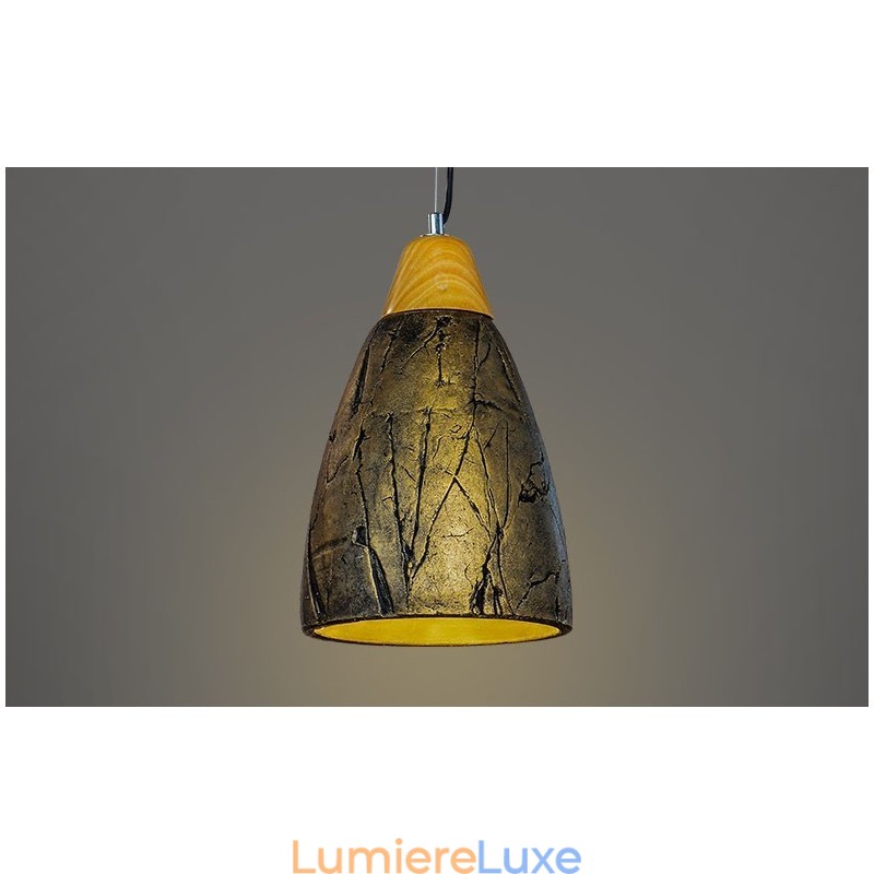 Plafonnier suspendu contemporain moderne en ciment à 1 lumière