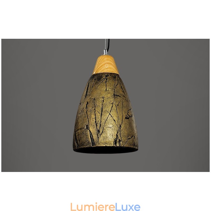 Plafonnier suspendu contemporain moderne en ciment à 1 lumière