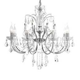 Lustre en cristal élégant à 8 lumières