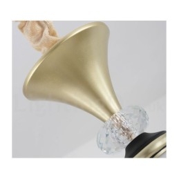 Lustre suspendu en cristal de luxe moderne et contemporain avec abat-jour en verre