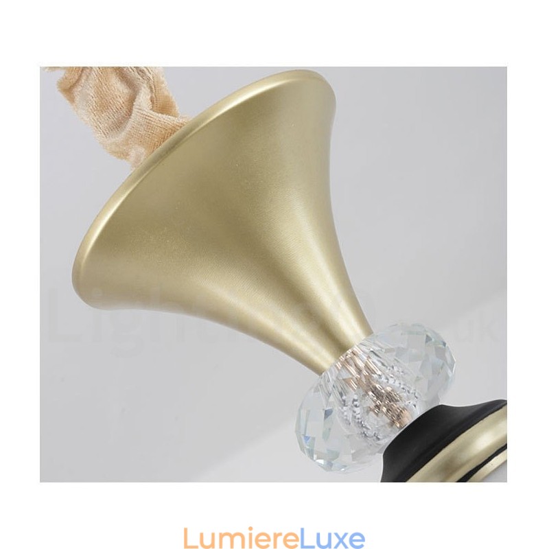 Lustre suspendu en cristal de luxe moderne et contemporain avec abat-jour en verre