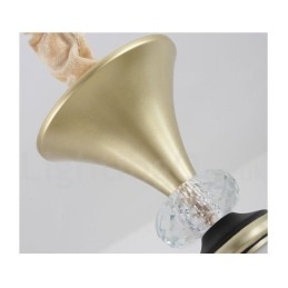 Lustre suspendu en cristal de luxe moderne et contemporain avec abat-jour en verre