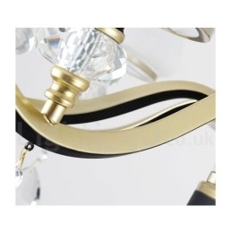 Lustre suspendu en cristal de luxe moderne et contemporain avec abat-jour en verre