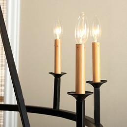 Lustre en métal peint de style mini country