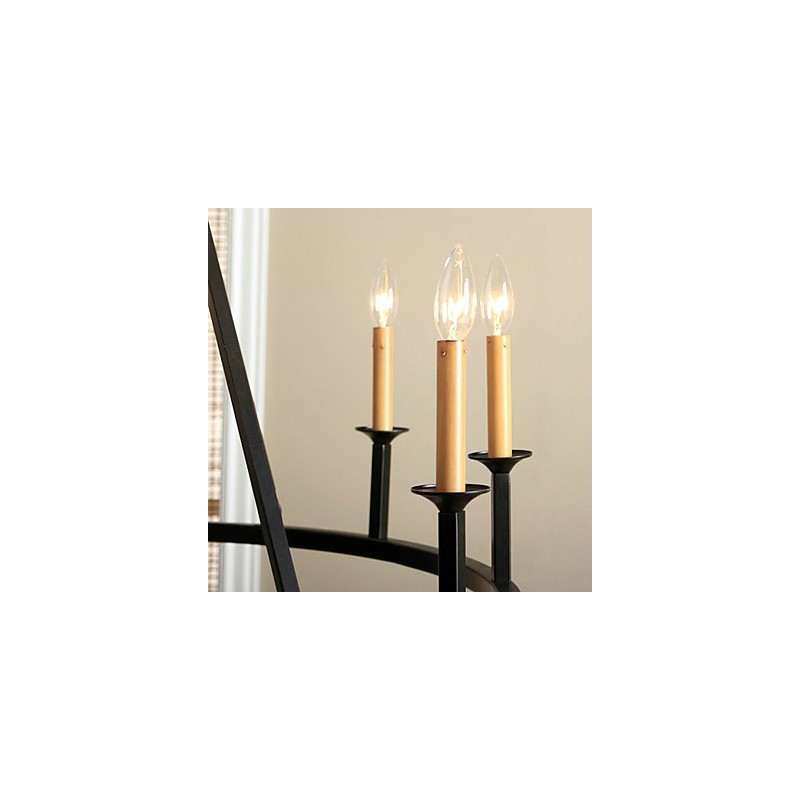Lustre en métal peint de style mini country