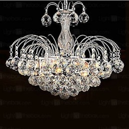 Lustre de luxe moderne en cristal à 3 lumières