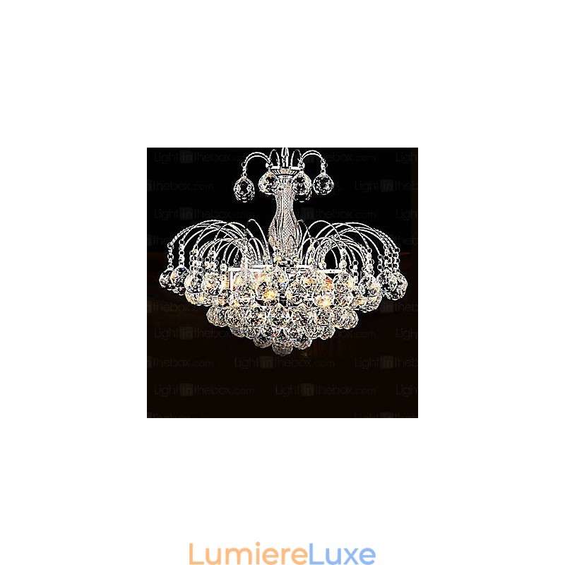 Lustre de luxe moderne en cristal à 3 lumières