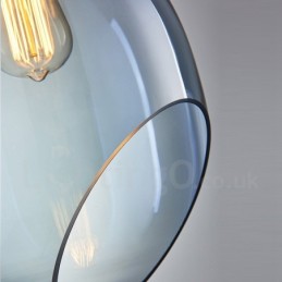 Suspension contemporaine moderne à 1 lumière en verre avec abat-jour en verre