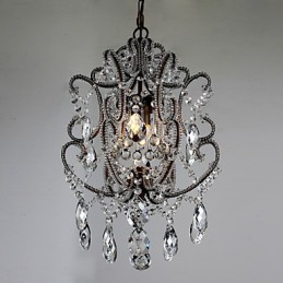 Lustre moderne au design vintage, luminaire suspendu en cristal pour loft