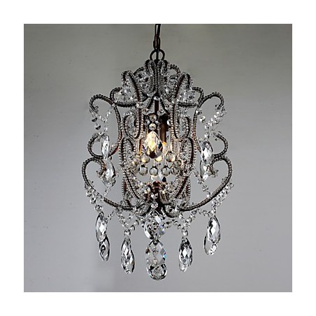 Lustre moderne au design vintage, luminaire suspendu en cristal pour loft Lustre moderne au design vintage, luminaire suspendu en cristal pour loft
