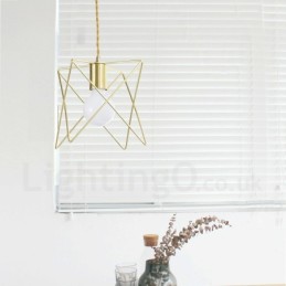 Suspension contemporaine moderne en acier à 1 lumière avec abat-jour