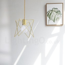 Suspension contemporaine moderne en acier à 1 lumière avec abat-jour