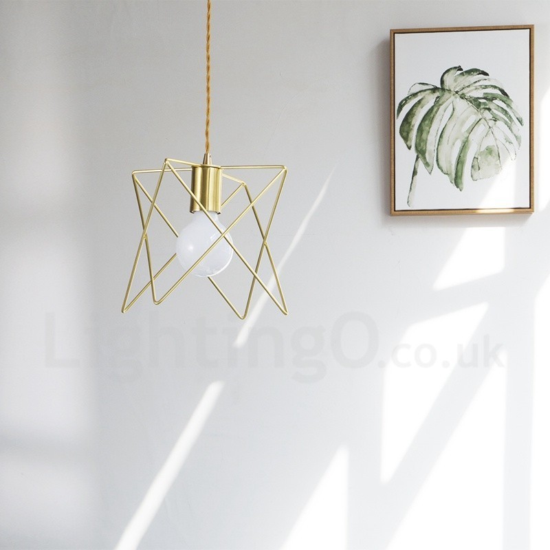 Suspension contemporaine moderne en acier à 1 lumière avec abat-jour