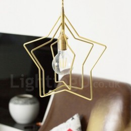 Suspension contemporaine moderne en laiton à 1 lumière avec abat-jour