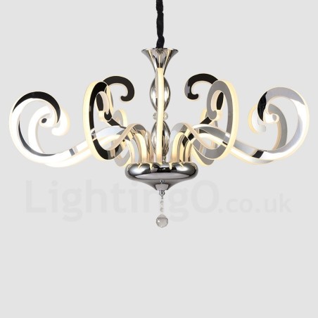 Lustre contemporain moderne en acier à 12 lumières avec abat-jour en acrylique Lustre contemporain moderne en acier à 12 lumières avec abat-jour en acrylique