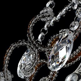 Lustre moderne au design vintage, luminaire suspendu en cristal pour loft