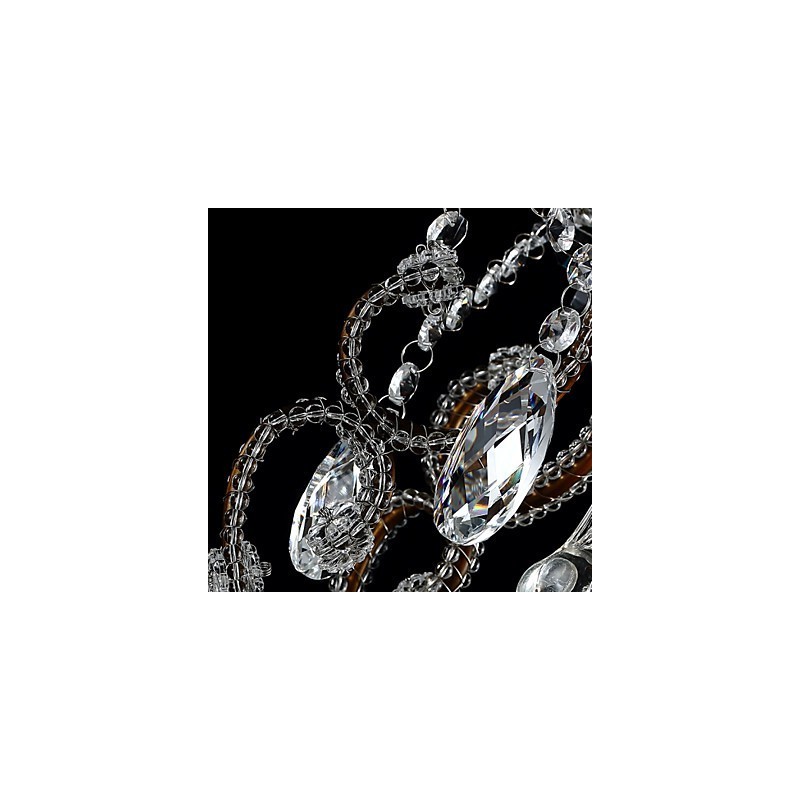 Lustre moderne au design vintage, luminaire suspendu en cristal pour loft