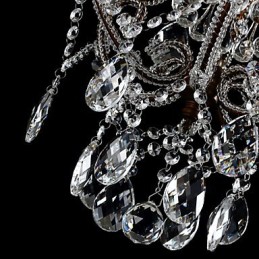 Lustre moderne au design vintage, luminaire suspendu en cristal pour loft