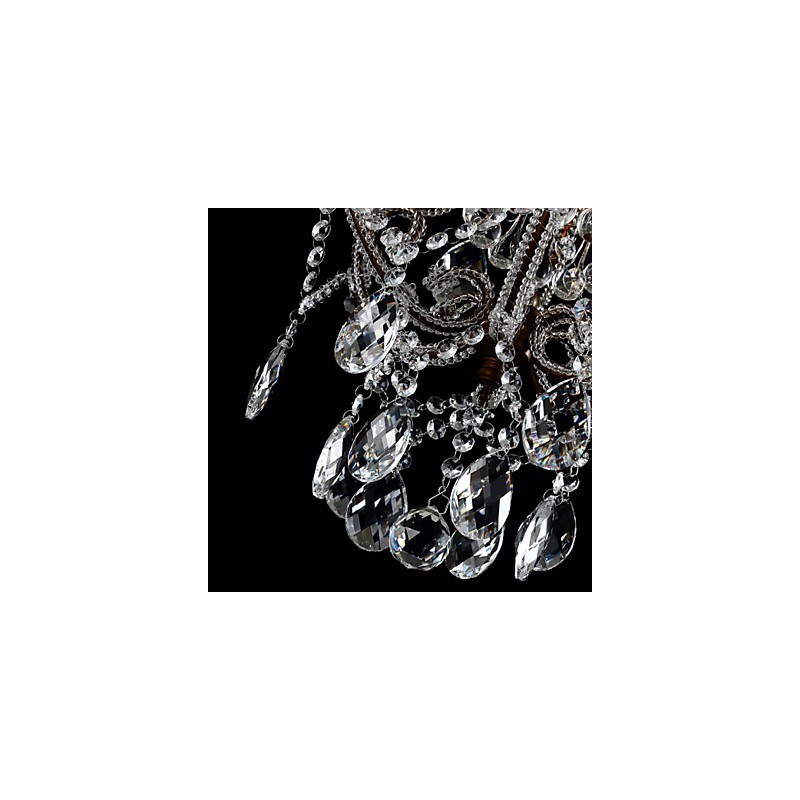 Lustre moderne au design vintage, luminaire suspendu en cristal pour loft
