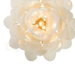 Suspension contemporaine moderne à 6 lampes en acier avec abat-jour en verre