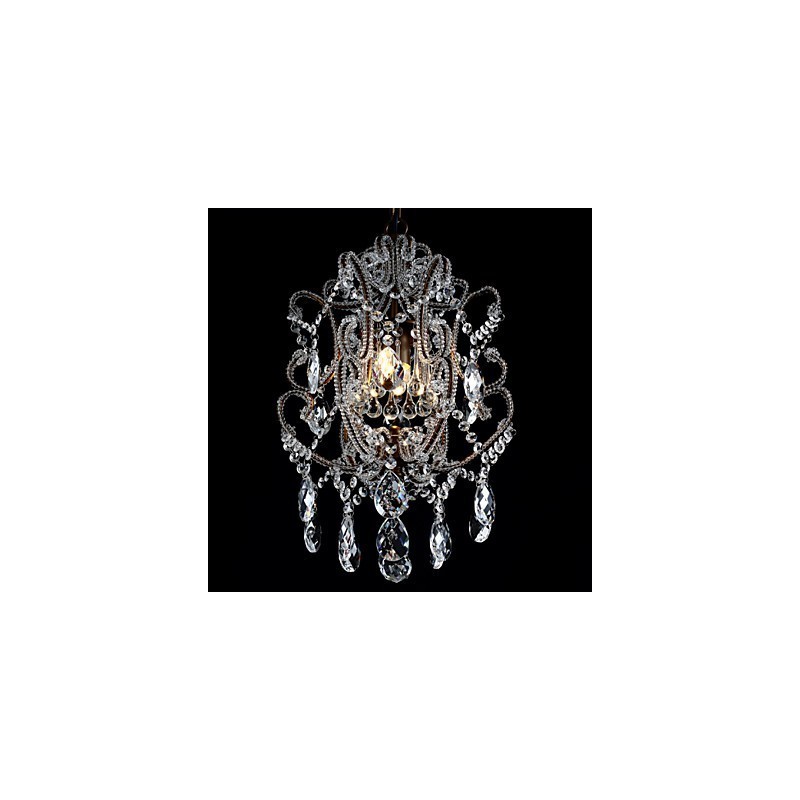 Lustre moderne au design vintage, luminaire suspendu en cristal pour loft