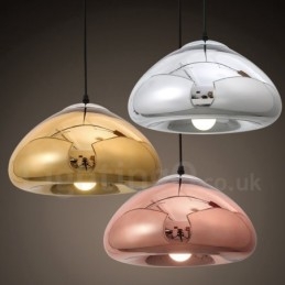 Suspension contemporaine moderne à 1 lumière en verre avec abat-jour en verre