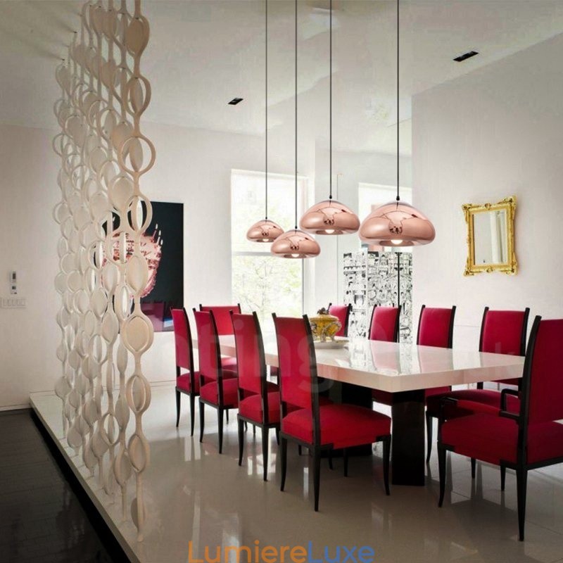 Suspension contemporaine moderne à 1 lumière en verre avec abat-jour en verre
