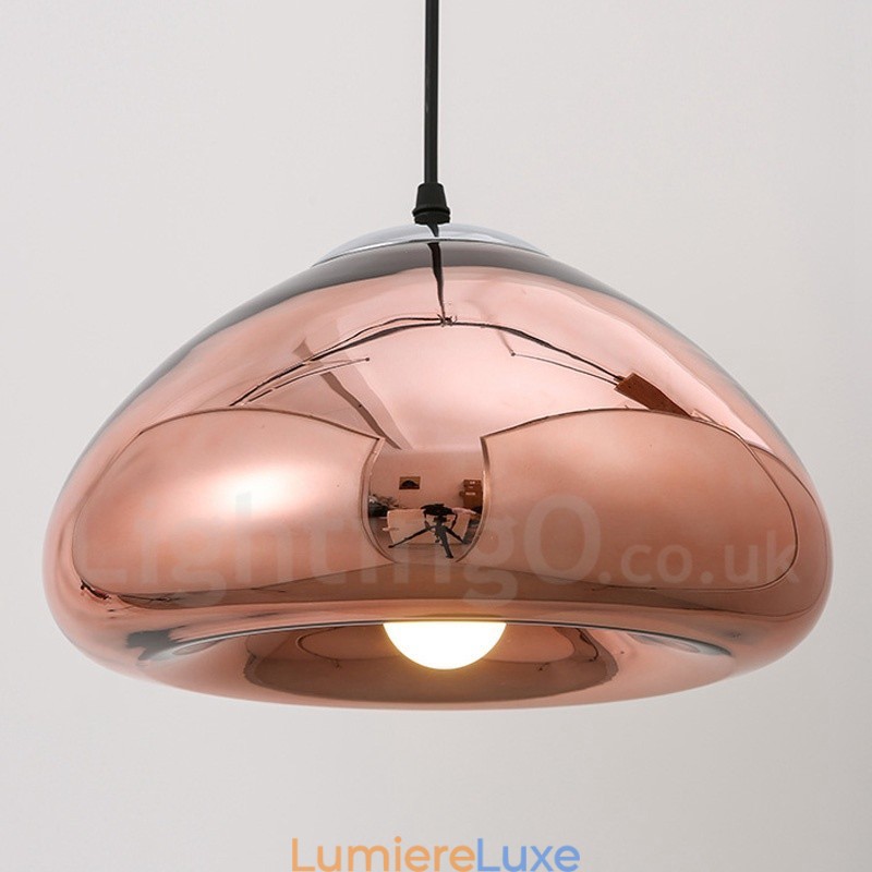 Suspension contemporaine moderne à 1 lumière en verre avec abat-jour en verre