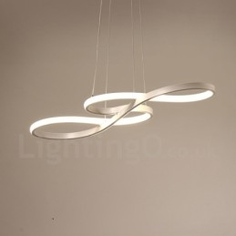 Suspension contemporaine moderne en alliage d'aluminium avec abat-jour en acrylique