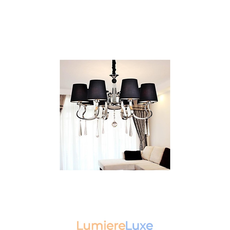 Lustre traditionnel classique en métal nickelé