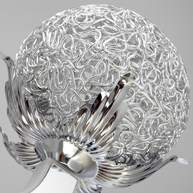 Lustre contemporain moderne à 6 lumières en acier à intensité variable avec abat-jour en alliage d'aluminium