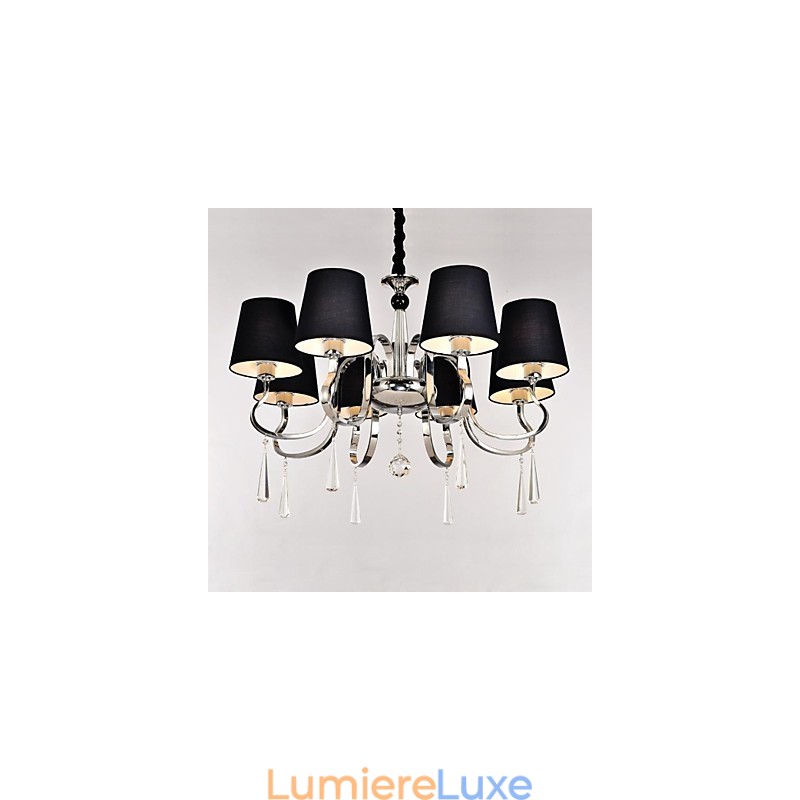 Lustre traditionnel classique en métal nickelé