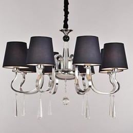 Lustre traditionnel classique en métal nickelé