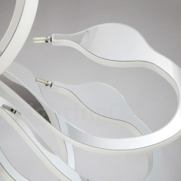 Lustre contemporain moderne à 12 lumières en acier à intensité variable avec abat-jour en acrylique