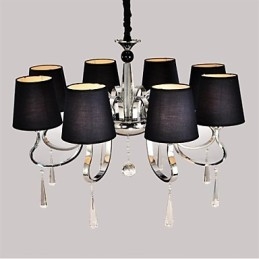 Lustre traditionnel classique en métal nickelé