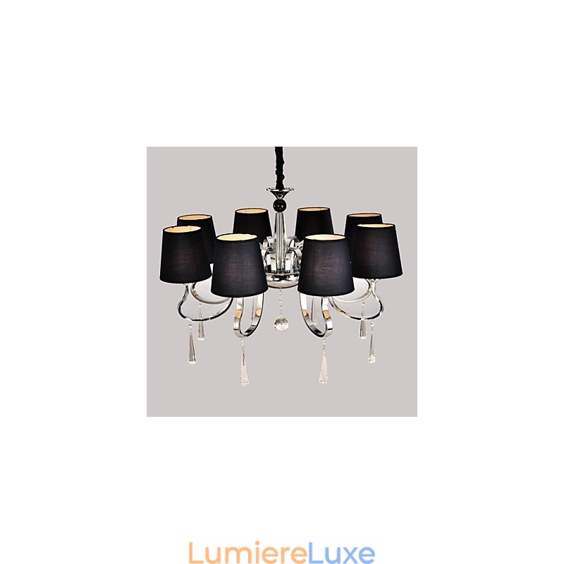 Lustre traditionnel classique en métal nickelé