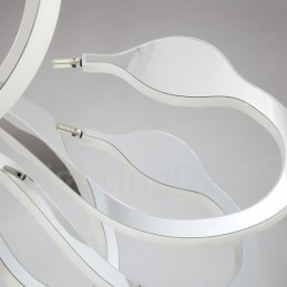 Lustre contemporain moderne à 10 lumières en acier à intensité variable avec abat-jour en acrylique