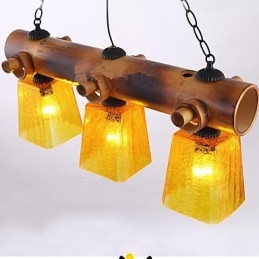 Lustre en bambou de style européen, méditerranéen, américain et campagnard
